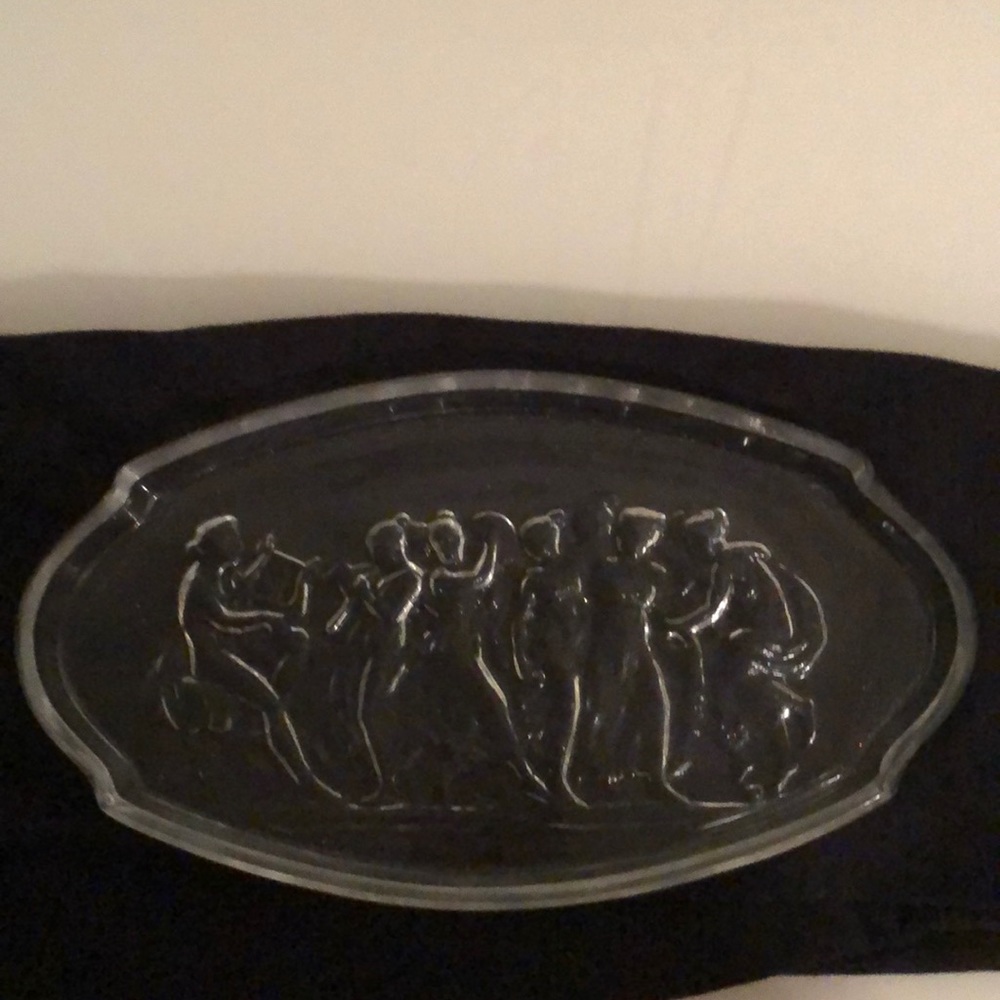 Vintage Glass Tray with Cherubs - Picture 2 of 4